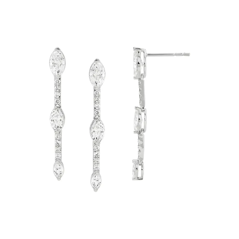 עגיל תלוי מוט פרפר