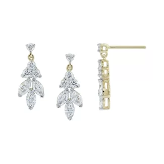 עגיל תלוי מוט פרפר