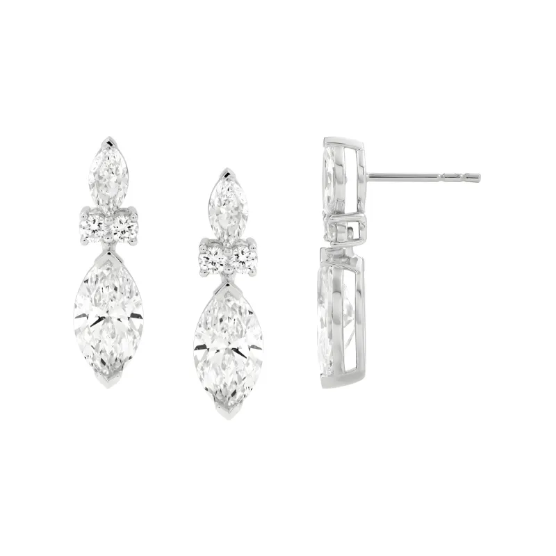 עגיל תלוי מוט פרפר