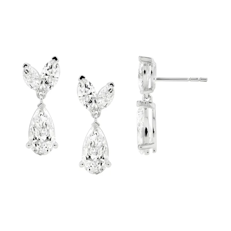 עגיל תלוי מוט פרפר