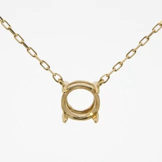 שרשרת תליון עגול לשיבוץ