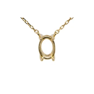 שרשרת תליון אובל לשיבוץ